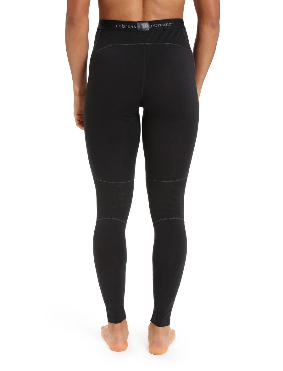 Leggings Icebreaker BodyfitZone™ Merino 200 Zone Thermal Femme Noir | FR 1540PJJQ